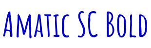 Amatic SC Bold Schriftart